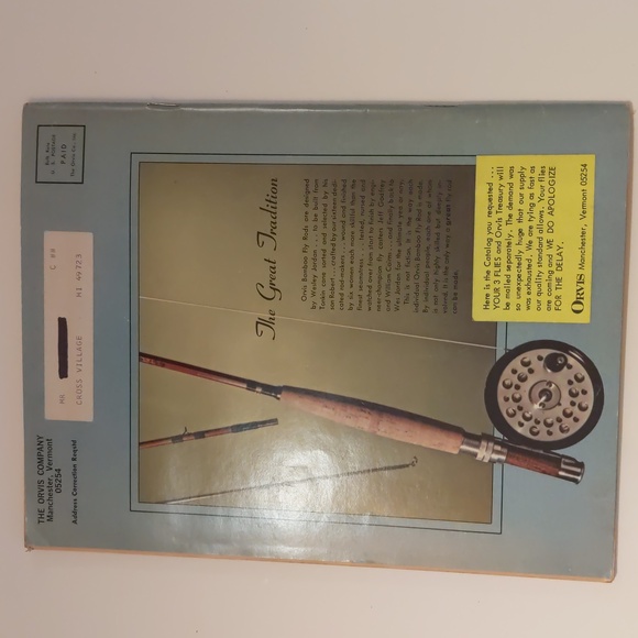 Vintage Orvis 1969 Catalog Fishing Tackle With Bonus Blank Order Form - Picture 5 of 6